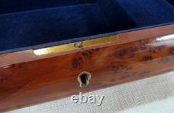 Reuge Wooden Music Box Swiss Movement Nice Marquetry Impossible Dream VIDEO