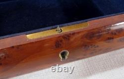 Reuge Wooden Music Box Swiss Movement Nice Marquetry Impossible Dream VIDEO