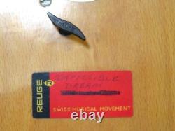 Reuge Wooden Music Box Swiss Movement Nice Marquetry Impossible Dream VIDEO