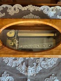 Reuge music box 72 valves 3 parts Rossini thief magpie olive crate instrument