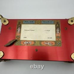 Reuge music box CH 3/72 Tristesse Chopin 3 part 72 note dolphin legs Koi