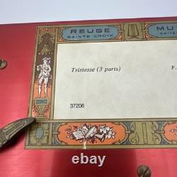 Reuge music box CH 3/72 Tristesse Chopin 3 part 72 note dolphin legs Koi