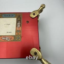 Reuge music box CH 3/72 Tristesse Chopin 3 part 72 note dolphin legs Koi