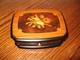 Reuge music box & Italian marquetry inlay of musical instruments on Burl Wood