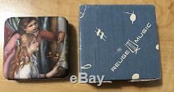 Reuge music box necklace Renoir Two Girls at the Piano. Plays Edelweiss. Gold pl