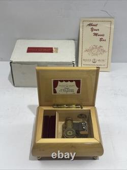 Reuge music box switzerland Ring Box Waltz If The Flowers Song! With Box! RARE