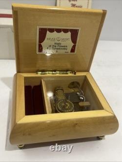 Reuge music box switzerland Ring Box Waltz If The Flowers Song! With Box! RARE