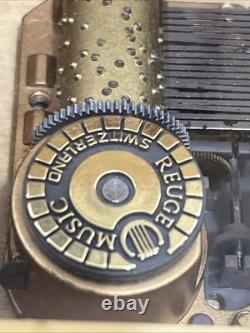 Reuge music box switzerland Ring Box Waltz If The Flowers Song! With Box! RARE