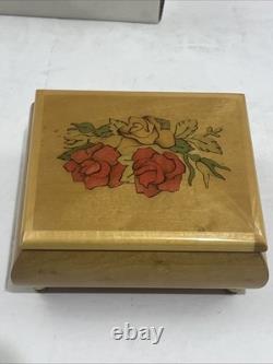 Reuge music box switzerland Ring Box Waltz If The Flowers Song! With Box! RARE