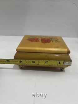 Reuge music box switzerland Ring Box Waltz If The Flowers Song! With Box! RARE