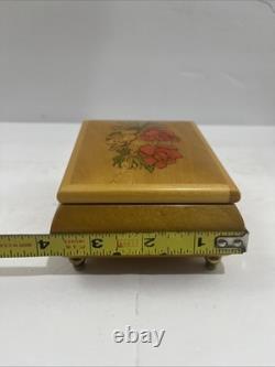 Reuge music box switzerland Ring Box Waltz If The Flowers Song! With Box! RARE