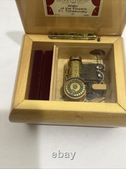 Reuge music box switzerland Ring Box Waltz If The Flowers Song! With Box! RARE