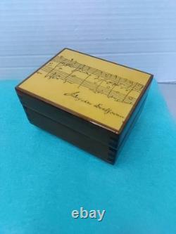 Reuge swiss musical movement Plays Chariots Of Fire Deco Trinket Music Box