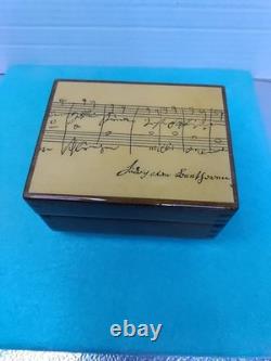 Reuge swiss musical movement Plays Chariots Of Fire Deco Trinket Music Box