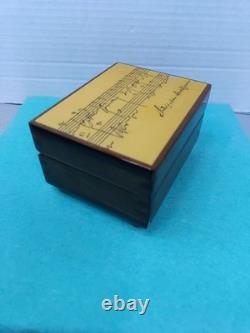 Reuge swiss musical movement Plays Chariots Of Fire Deco Trinket Music Box