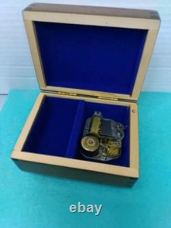 Reuge swiss musical movement Plays Chariots Of Fire Deco Trinket Music Box