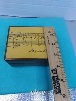 Reuge swiss musical movement Plays Chariots Of Fire Deco Trinket Music Box