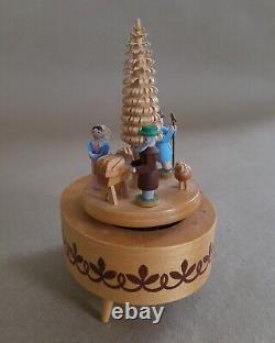 Reuge wooden Christmas music box (Germany, 1987)