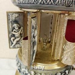 Reuge x Capodimonte Italian Vintage Large Porcelain Music Box Cigar Case USED
