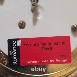 Romance Reuge Swiss Made Porcelain Music Box You Are My Sunshine 6319
