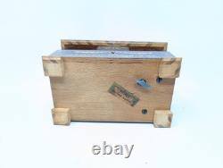 SERVICED! 6½ Antique Thorens Reuge FOLDING Music Jewelry Box INLAY Santa Lucia