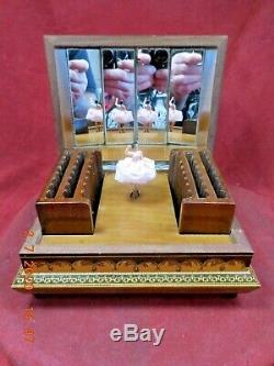 SORRENTO MUSICAL CIGARETTE BOX With DANCING BALLERINA & REUGE MOVEMENT (SEE VIDEO)