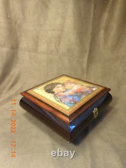 SORRENTO MUSICAL JEWELRY BOX With HIBEL PRINT & ROMANCE (REUGE) MVT (SEE VIDEO)