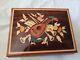 SORRENTO Wind up Wooden Box WithKey Inlay Jewelry Plays Melody Music Italy