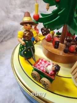STEINBACH Music Box -Christmas Tree Carved Wood REUGE Germany 1984