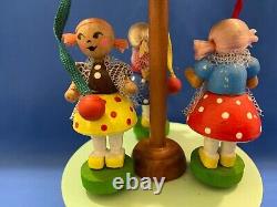 STEINBACH Music Box Dancing Girls Carved Wood Germany Twirling Figures Reuge