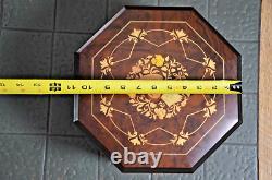 STUNNING Vintage Large SWISS Reuge Music & Jewelry Box Octagon Made in Italy