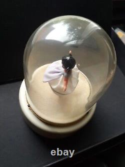 SWISS REUGE Dancing Ballerina MUSIC BOX automaton 60s WORKS girl dome