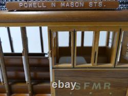 San Francisco CABLE CAR Hand Made Wood POWELL Matson STREET REUGE Music Box SFMR