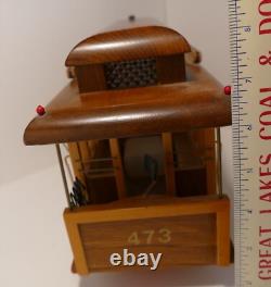 San Francisco CABLE CAR Hand Made Wood POWELL Matson STREET REUGE Music Box SFMR