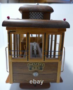 San Francisco CABLE CAR Hand Made Wood POWELL Matson STREET REUGE Music Box SFMR