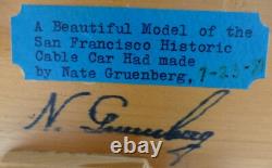 San Francisco CABLE CAR Hand Made Wood POWELL Matson STREET REUGE Music Box SFMR