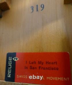 San Francisco CABLE CAR Hand Made Wood POWELL Matson STREET REUGE Music Box SFMR