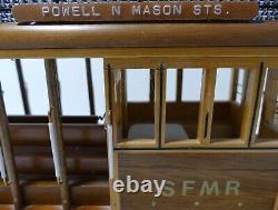 San Francisco SFMR STREET CAR Wood Model REUGE Music Box Hand Made Powell Matson