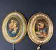 Set Of 2 Reuge Mary & Jesus Tune Ave Maria-Gounod Pull String Wall Music Box's