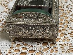 Silverplated Vintage Reuge Music Box Swiss Movement Plays Star Dust Mint Cond