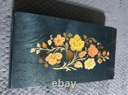 Sorrento Hand Made Music Jewelry Trinket Wood Box Reuge Swiss Musical Movement