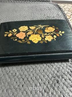 Sorrento Hand Made Music Jewelry Trinket Wood Box Reuge Swiss Musical Movement