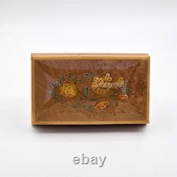 Sorrento Italy Wood Inlay Music Box Swiss Reuge Music of the Night