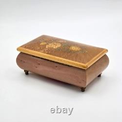 Sorrento Italy Wood Inlay Music Box Swiss Reuge Music of the Night