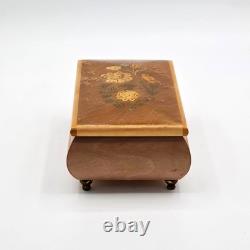 Sorrento Italy Wood Inlay Music Box Swiss Reuge Music of the Night