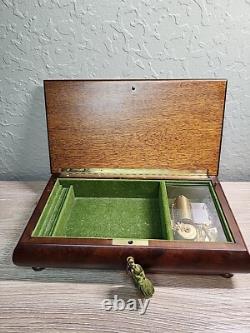 Sorrento Reuge Music Traditional Music Box + Key 36 Note Edelweiss Lara's Theme