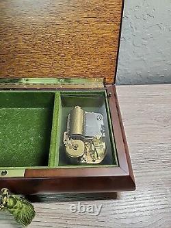 Sorrento Reuge Music Traditional Music Box + Key 36 Note Edelweiss Lara's Theme