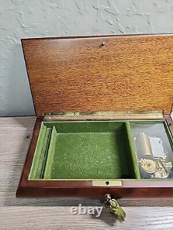 Sorrento Reuge Music Traditional Music Box + Key 36 Note Edelweiss Lara's Theme