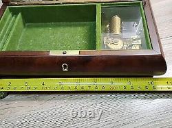 Sorrento Reuge Music Traditional Music Box + Key 36 Note Edelweiss Lara's Theme