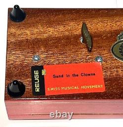 Sorrento Specialties Reuge Swiss Musical Wood Inlay Music Box Send in The Clowns